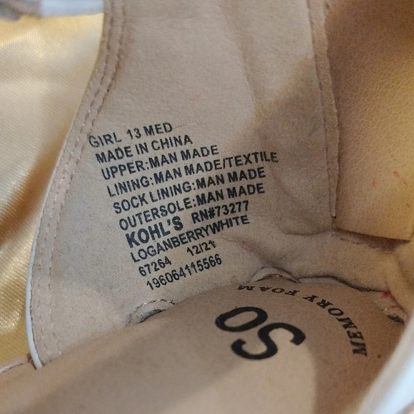 Kohl's White Sandals with Textured Straps - Picture 2 of 5